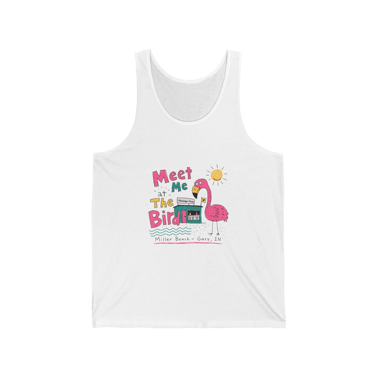 Flamingo 'Meet Me at the Bird' Graphic Tank Top