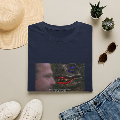 Dinosaur Face Graphic Tee — "Easy, Breezy, Beautiful" Retro Dino T-Shirt