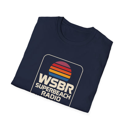 WSBR Superbeach Radio Graphic T-Shirt — Retro Sunset Beach Vibe