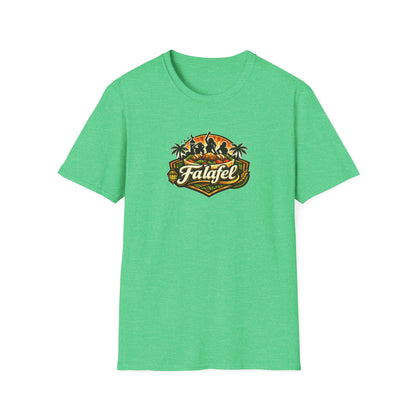 Falafel Brothel - All In Jest Trivia T-Shirt — Vintage Tropical Falafel Logo Tee