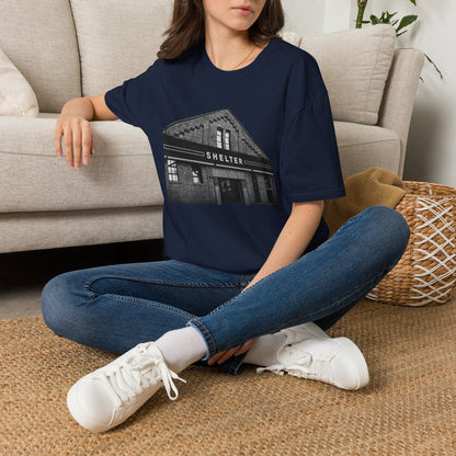 Shelter Night Club 1990s Chicago - Graphic T-Shirt — Vintage Black & White Chicago Photo Tee
