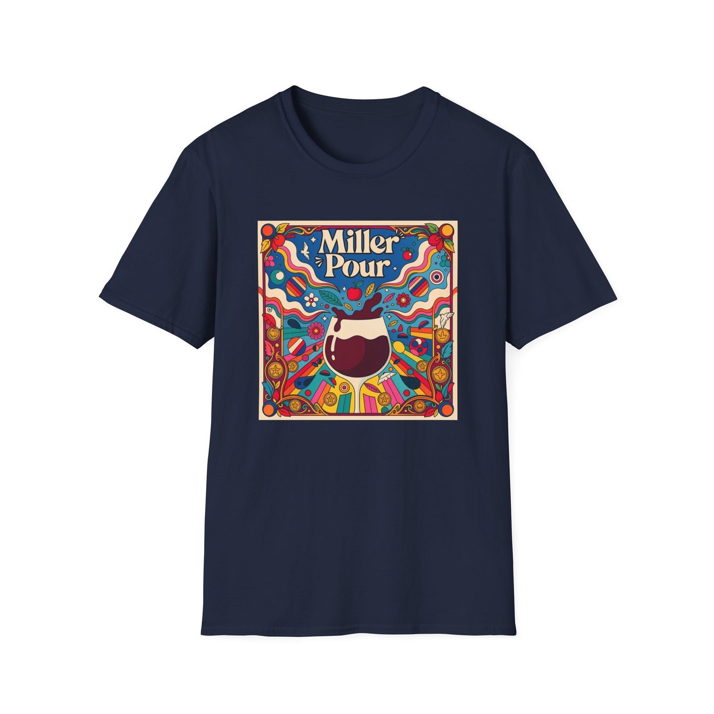 Miller Pour Retro T-Shirt – Vintage Psychedelic Wine Tee