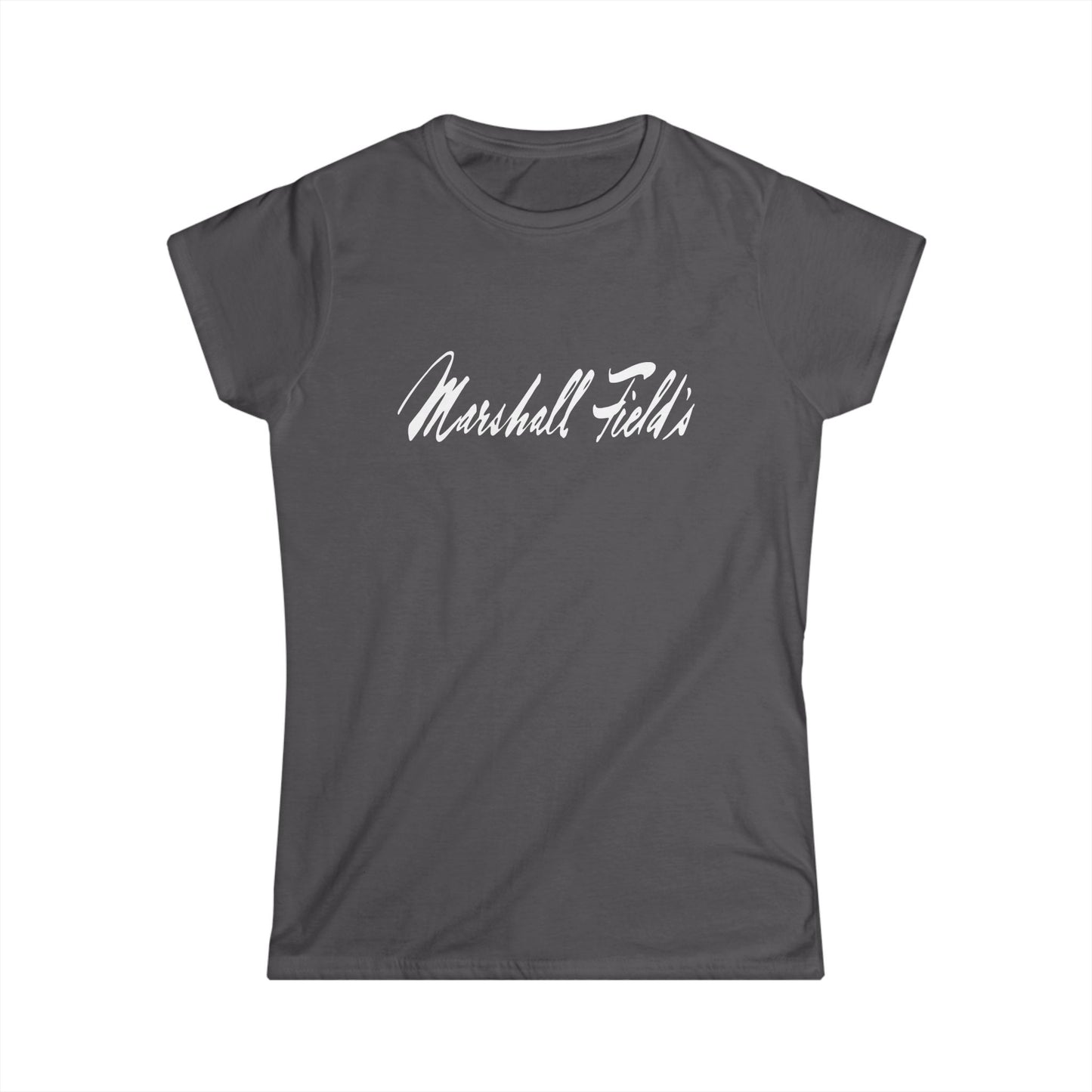Marshall Fields 1980s Logo Women's Tee — Vintage Handwritten Logo T‑Shirt