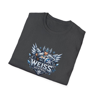 Weiss Valkyries - All In Jest Trivia Team Graphic T-Shirt — Norse Warrior Crest Tee