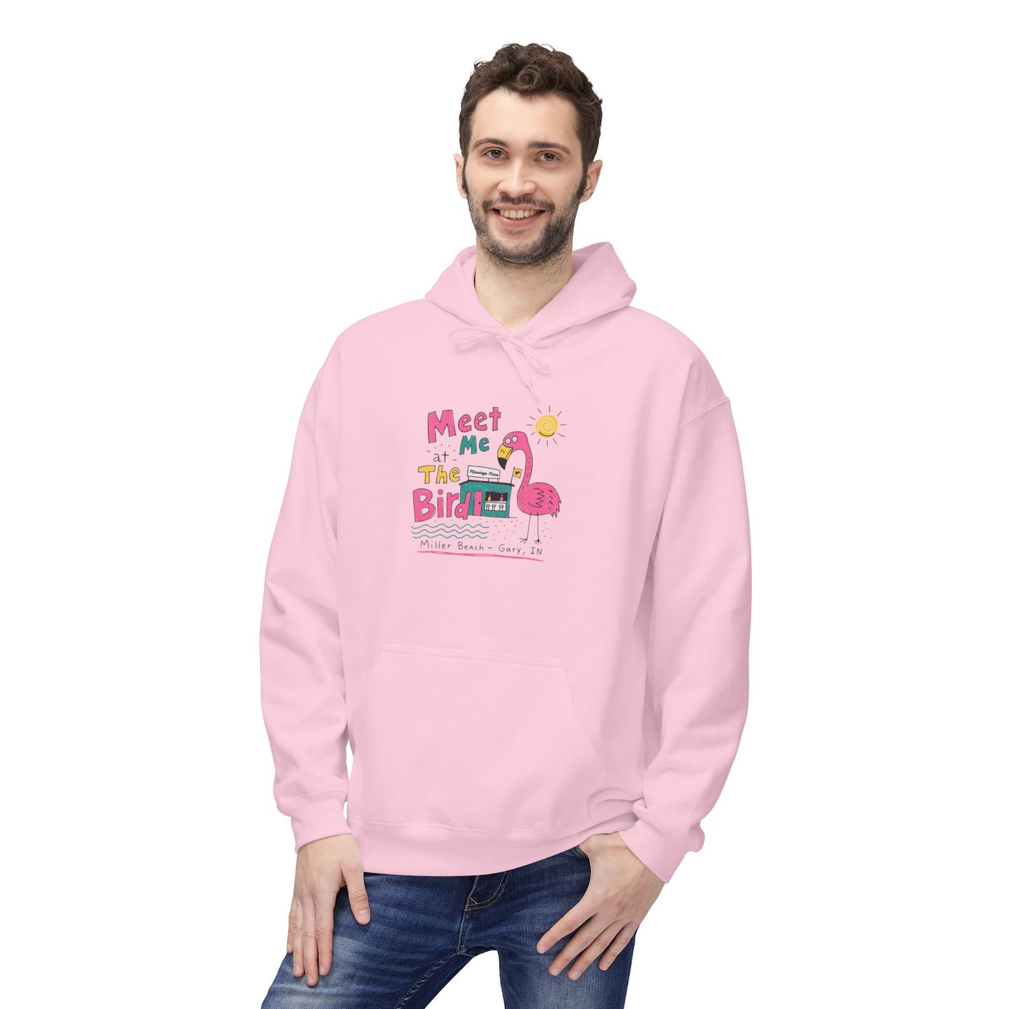 Meet Me At The Birdie Flamingo Hoodie
