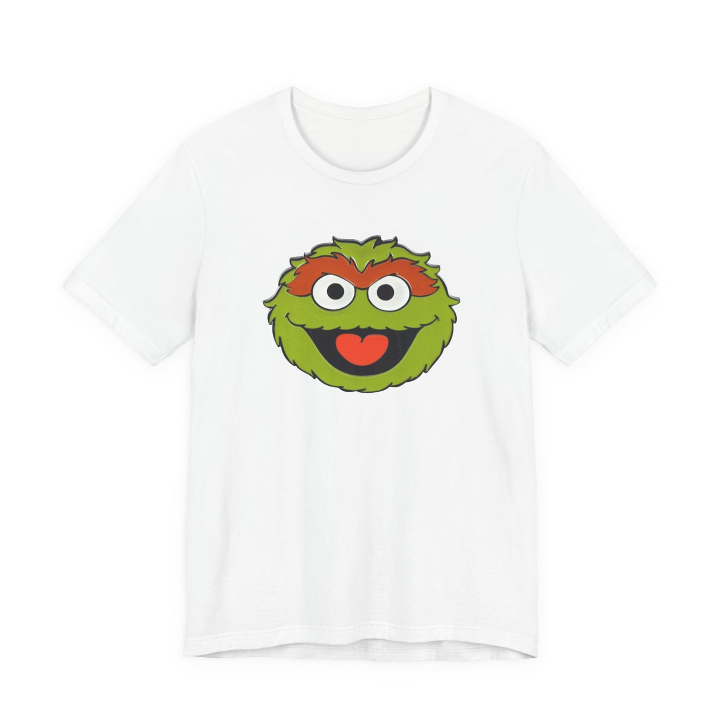 Playful Oscar the Grouch Tee - Unisex Jersey Short Sleeve Shirt, Fun Graphic Top, Casual Wear, Gift for Fans, Comic Collectibles
