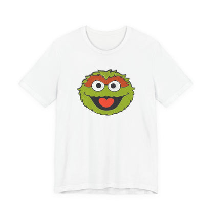 Playful Oscar the Grouch Tee - Unisex Jersey Short Sleeve Shirt, Fun Graphic Top, Casual Wear, Gift for Fans, Comic Collectibles