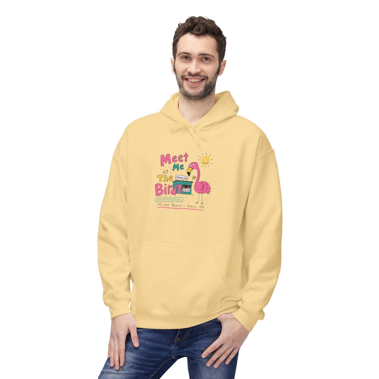 Meet Me At The Birdie Flamingo Hoodie