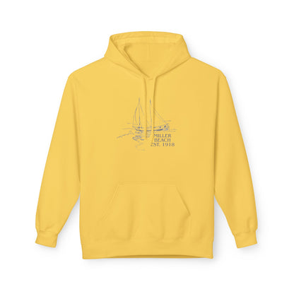 Beach Umbrella Hoodie — "Meet Me at the Beach" Graphic Hoodie Designed by KP