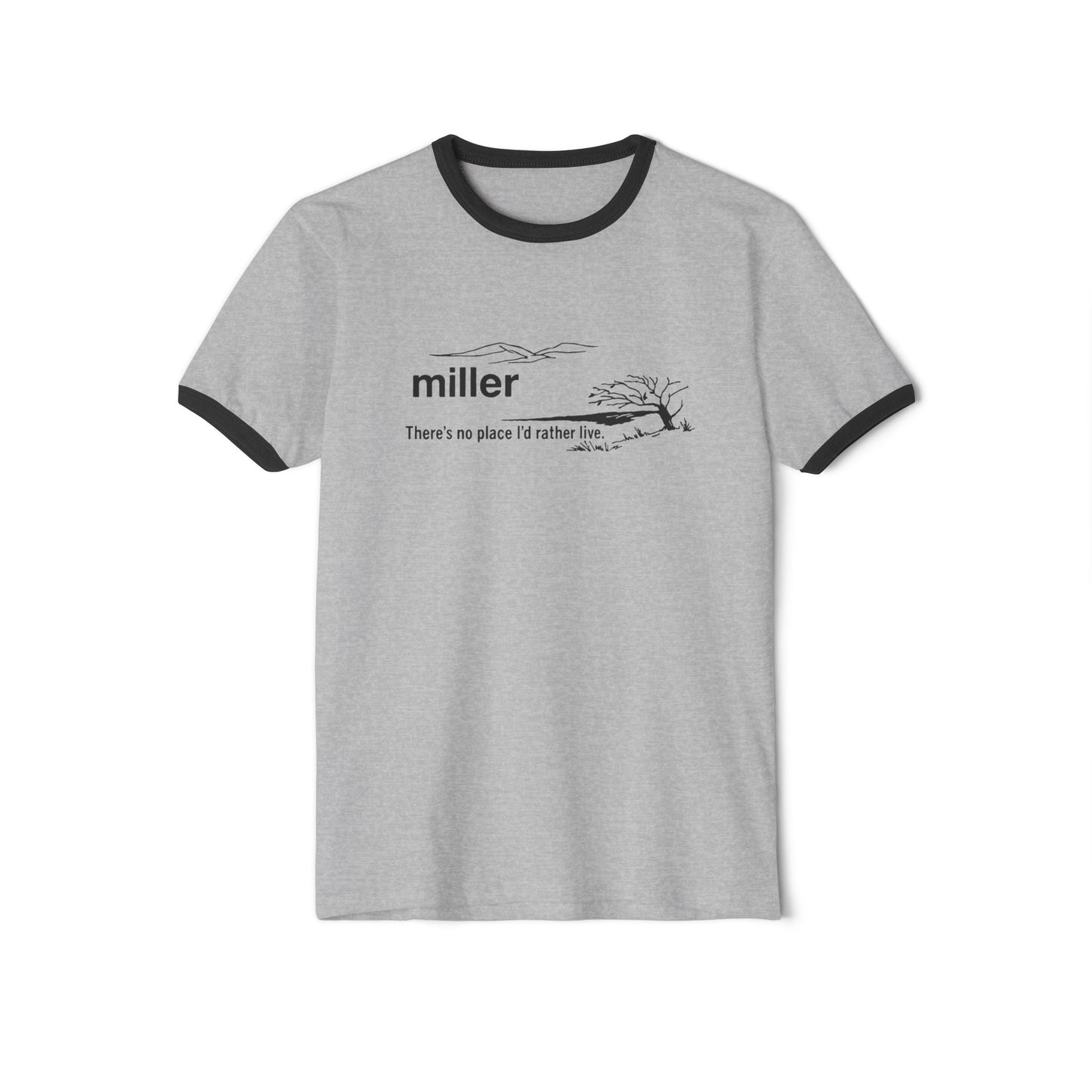 Vintage "Miller – There’s No Place I’d Rather Live" Ringer Tee
