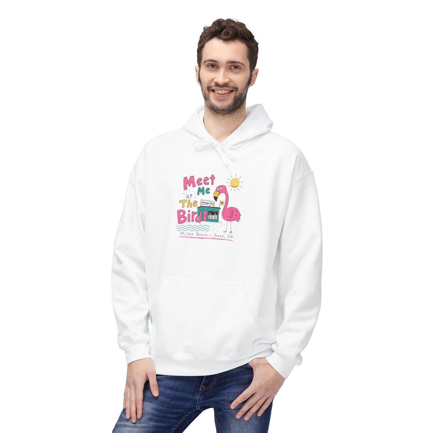 Meet Me At The Birdie Flamingo Hoodie