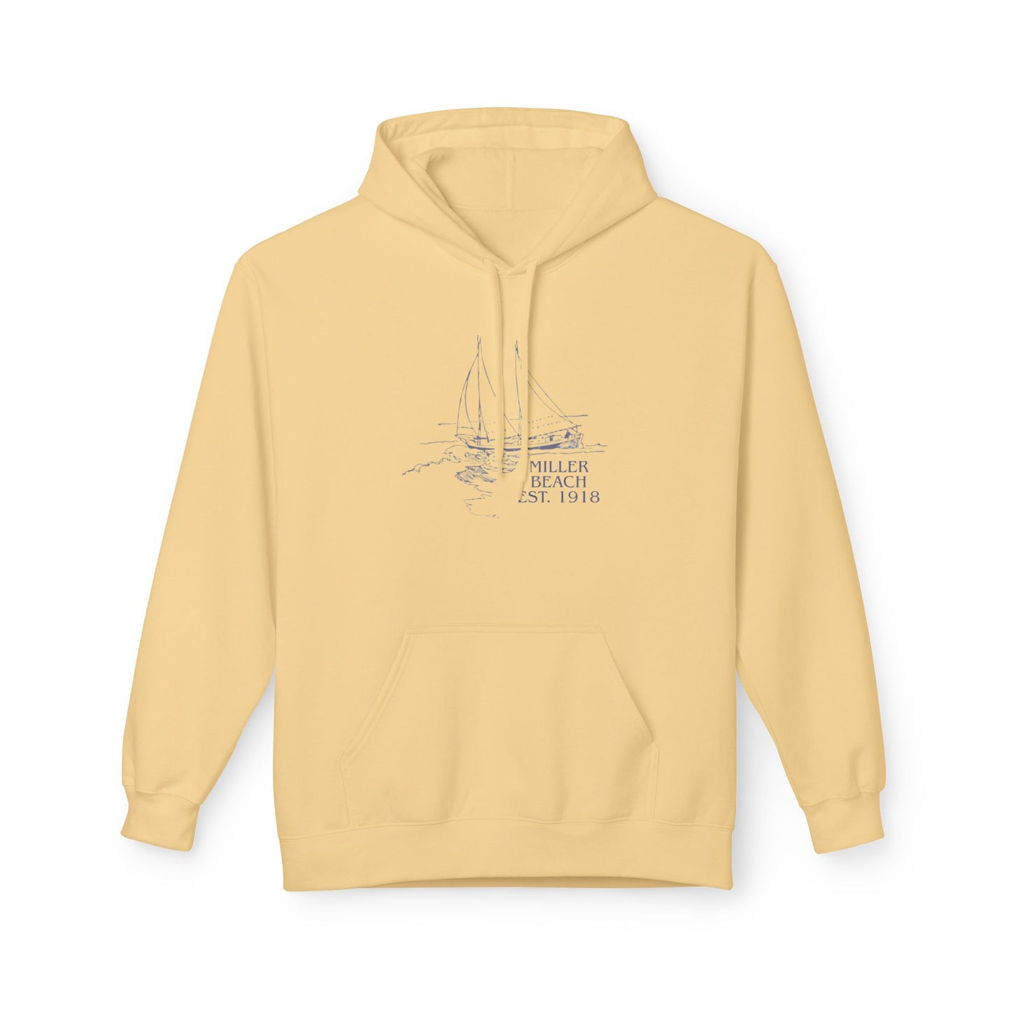 Beach Umbrella Hoodie — "Meet Me at the Beach" Graphic Hoodie Designed by KP