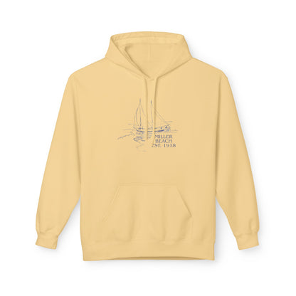 Beach Umbrella Hoodie — "Meet Me at the Beach" Graphic Hoodie Designed by KP