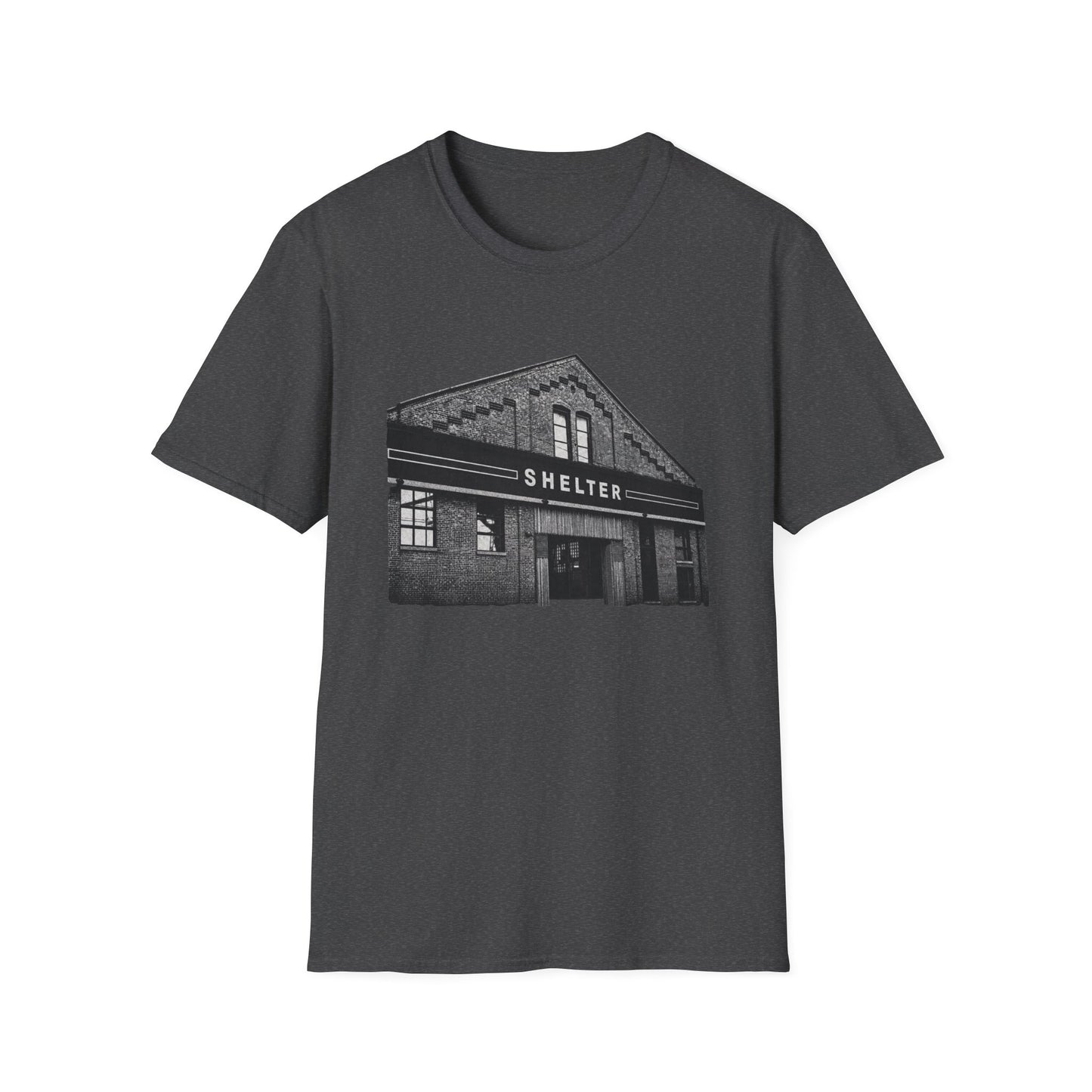 Shelter Night Club 1990s Chicago - Graphic T-Shirt — Vintage Black & White Chicago Photo Tee