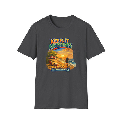 Keep It Moving T-Shirt — Motivational Sunset Surf Graphic Tee