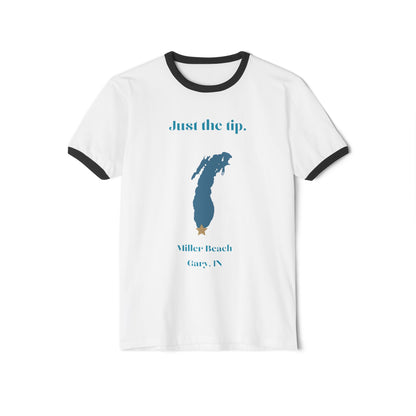 Just the Tip - Miller Beach - Unisex Cotton Ringer T-Shirt