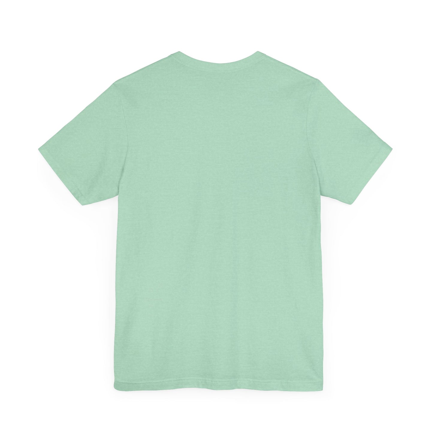 A light green unisex jersey short sleeve tee by Printify features "LINCOLN MALL" written under a retro-styled green and blue curved line design, celebrating the 70s and 80s shopping era in Lincoln Mall Matteson.