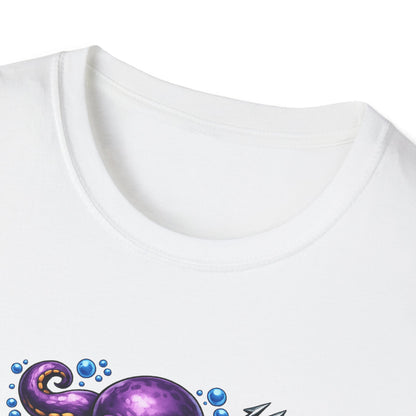 Manic Octopus - All in Jest Trivia Team T-Shirt — Vibrant Purple Octopus Design