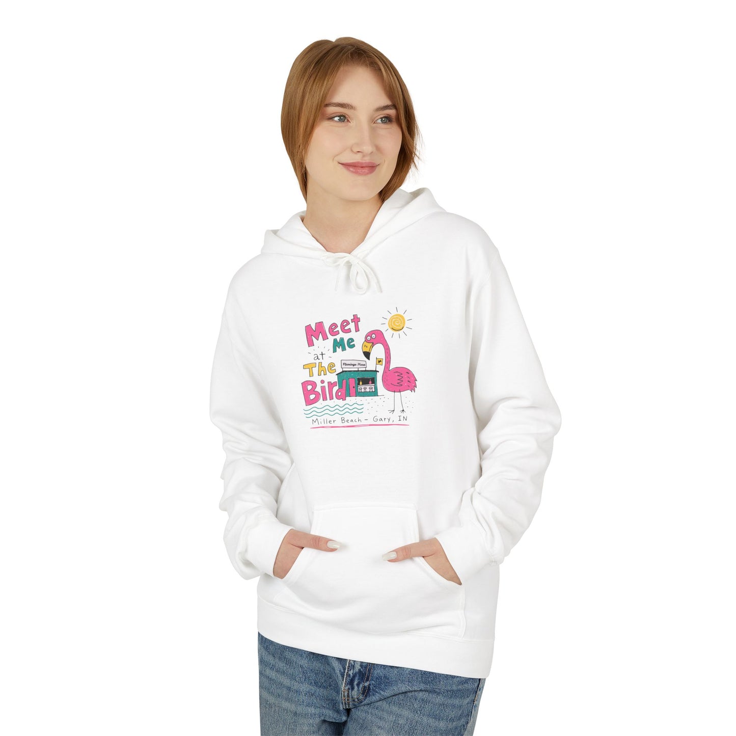 Meet Me At The Birdie Flamingo Hoodie