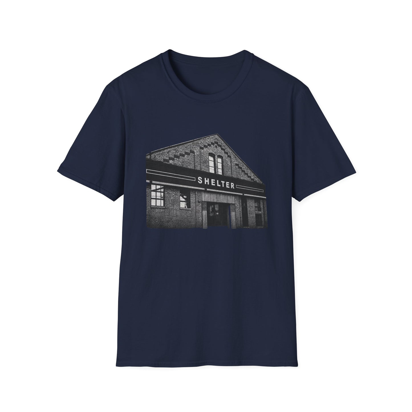 Shelter Night Club 1990s Chicago - Graphic T-Shirt — Vintage Black & White Chicago Photo Tee
