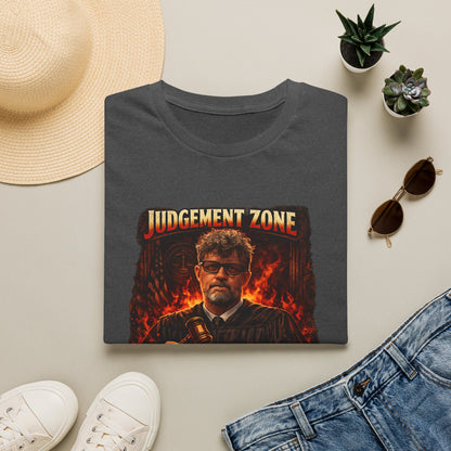 Judgement Zone T-Shirt — ‘Judgement Zone’ Retro Flame Graphic Tee (Jerry Pancake)