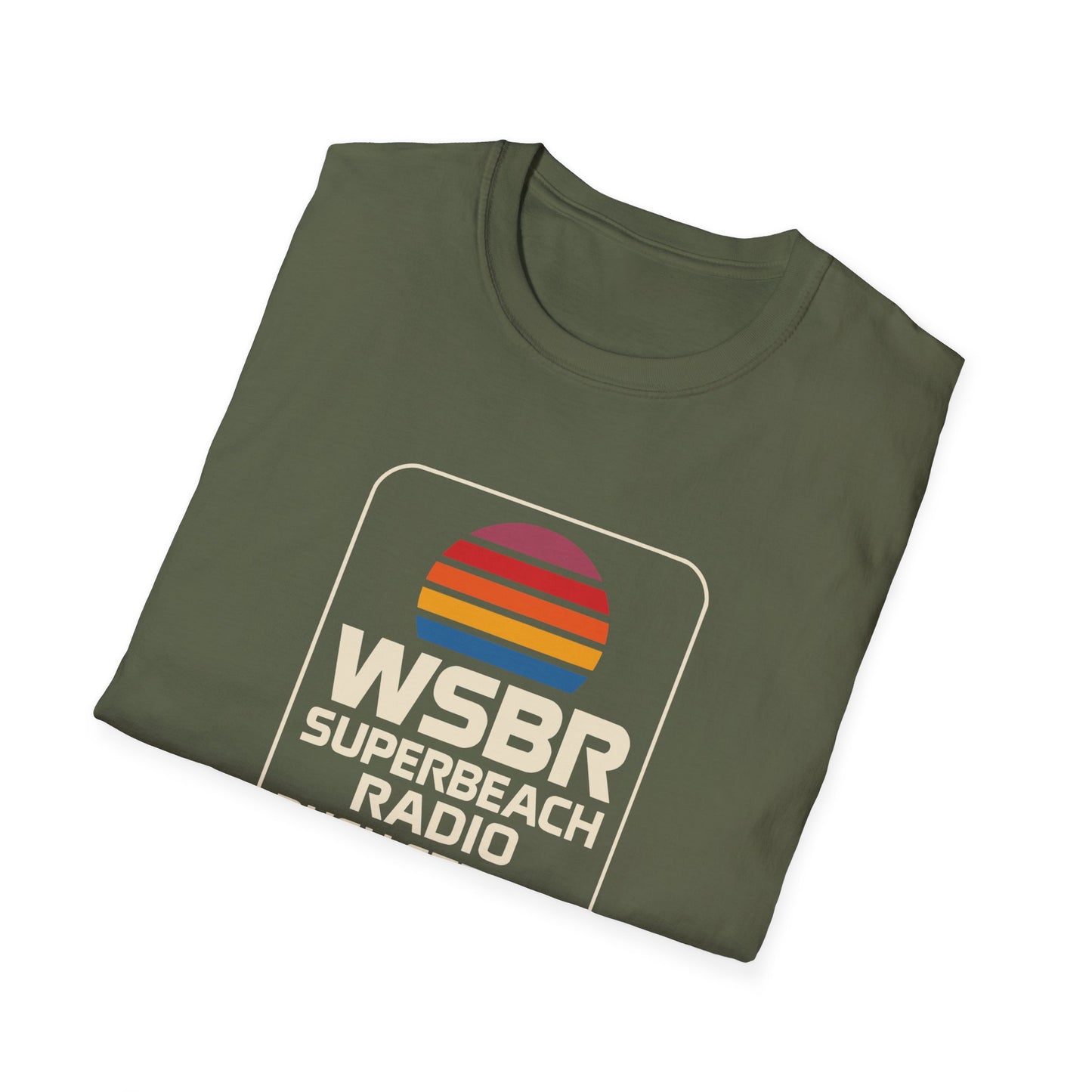 WSBR Superbeach Radio Graphic T-Shirt — Retro Sunset Beach Vibe