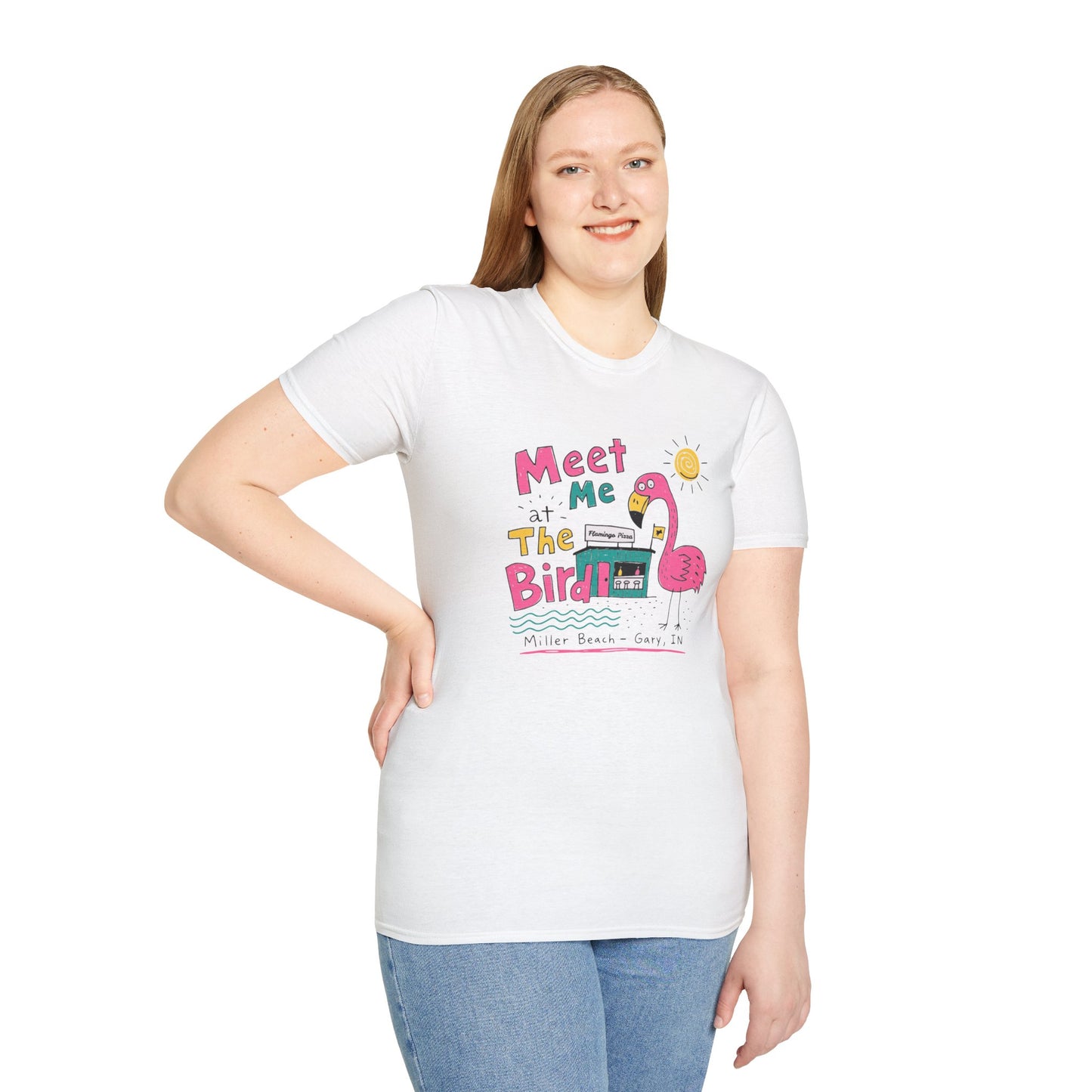 Meet Me at the Bird 2026 T-Shirt — Cute Flamingo Summer Tee
