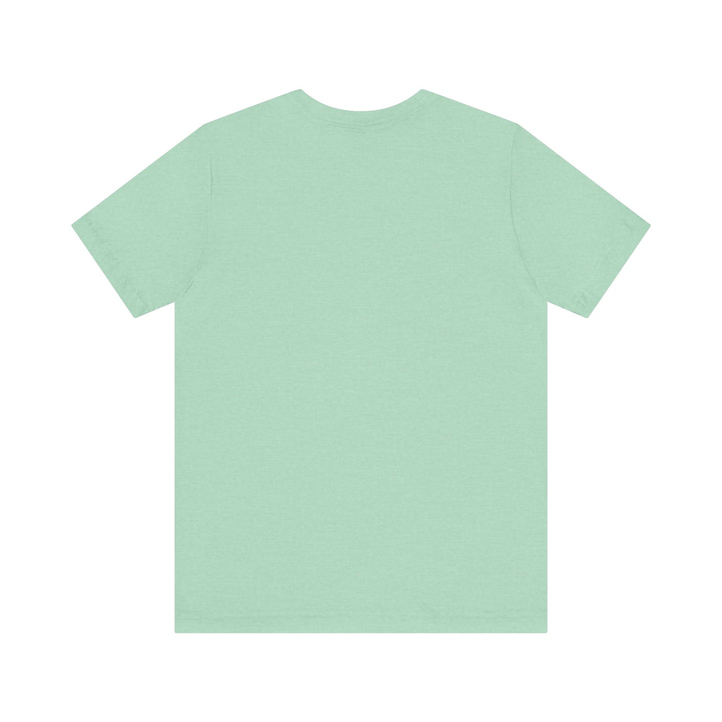 A light green unisex jersey short sleeve tee by Printify features "LINCOLN MALL" written under a retro-styled green and blue curved line design, celebrating the 70s and 80s shopping era in Lincoln Mall Matteson.