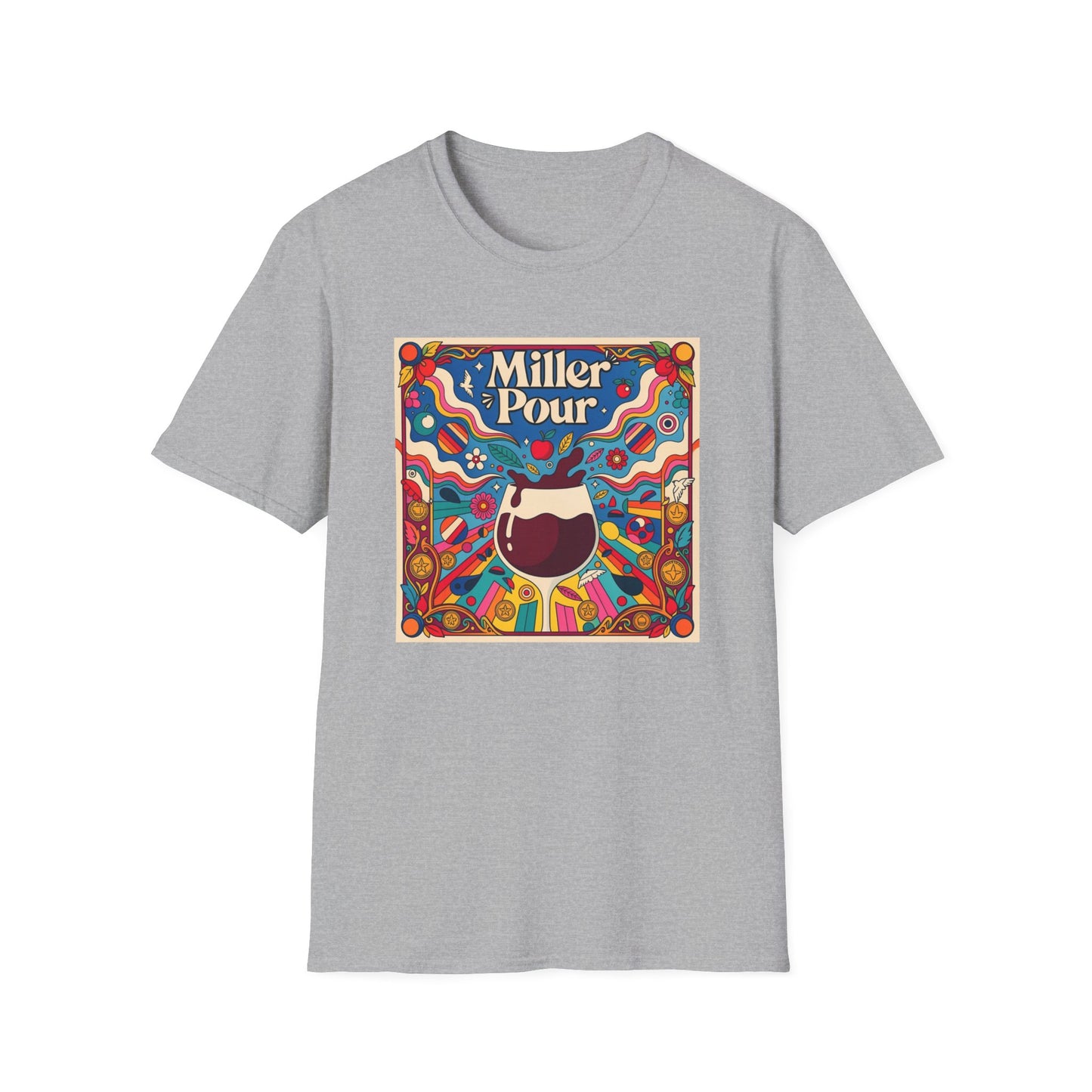 Miller Pour Retro T-Shirt – Vintage Psychedelic Wine Tee