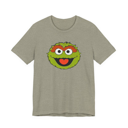 Playful Oscar the Grouch Tee - Unisex Jersey Short Sleeve Shirt, Fun Graphic Top, Casual Wear, Gift for Fans, Comic Collectibles