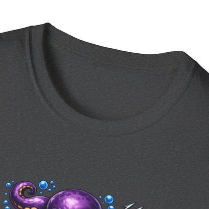 Manic Octopus - All in Jest Trivia Team T-Shirt — Vibrant Purple Octopus Design