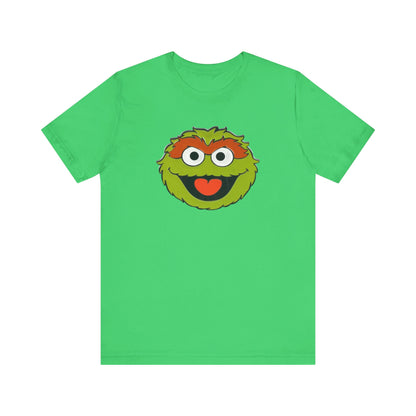 Playful Oscar the Grouch Tee - Unisex Jersey Short Sleeve Shirt, Fun Graphic Top, Casual Wear, Gift for Fans, Comic Collectibles