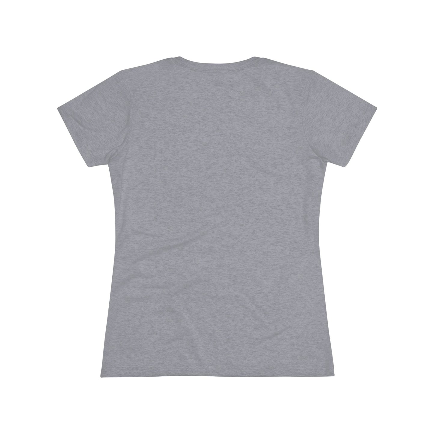 Printify's dark gray "The Chance is Not Zero - Women's Triblend Tee," made from a premium triple fabric blend, showcases inspiring text in white on the front, flanked by two small stars. It’s perfect as a daily motivational reminder.