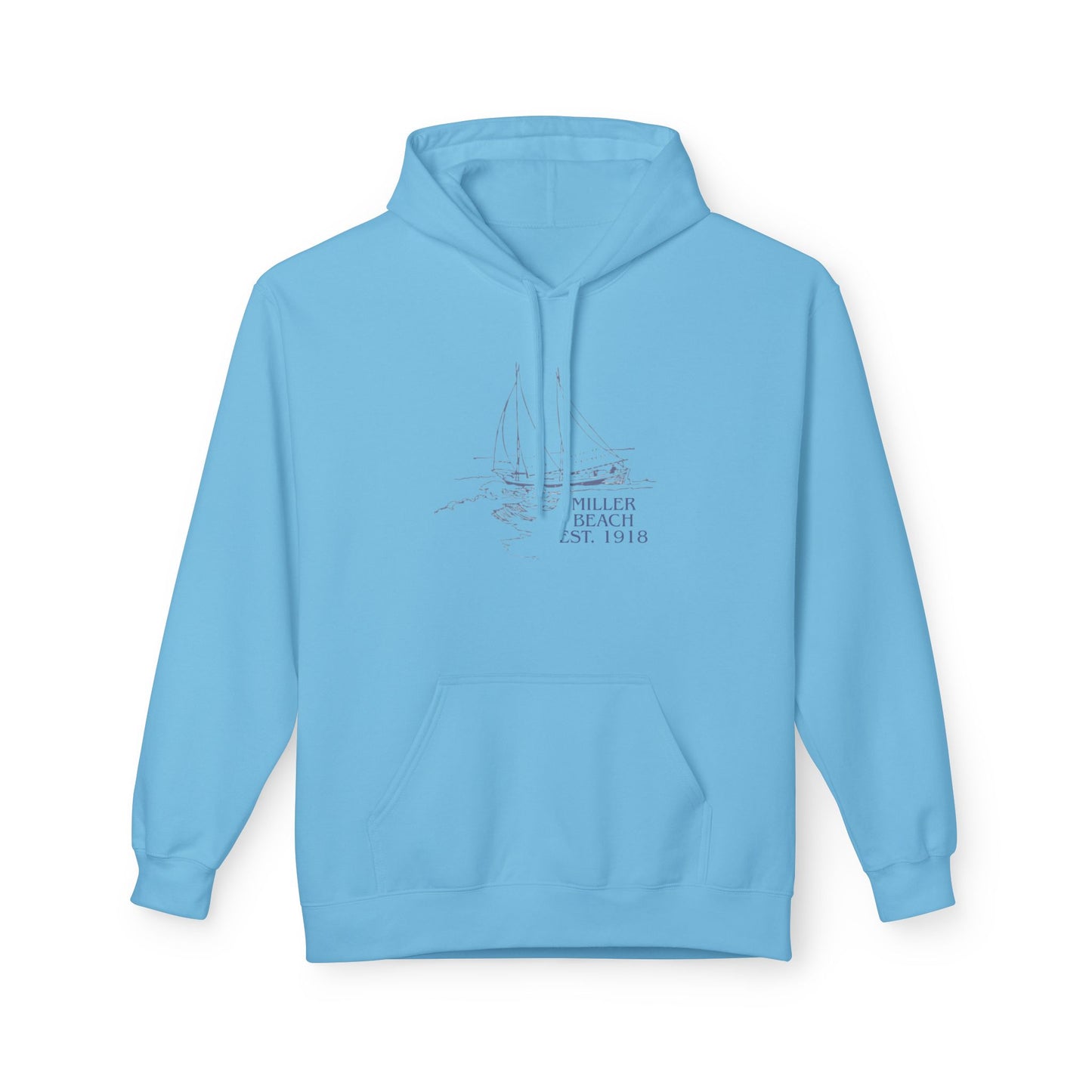 Beach Umbrella Hoodie — "Meet Me at the Beach" Graphic Hoodie Designed by KP