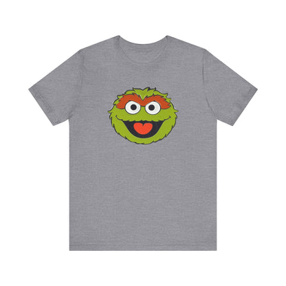 Playful Oscar the Grouch Tee - Unisex Jersey Short Sleeve Shirt, Fun Graphic Top, Casual Wear, Gift for Fans, Comic Collectibles