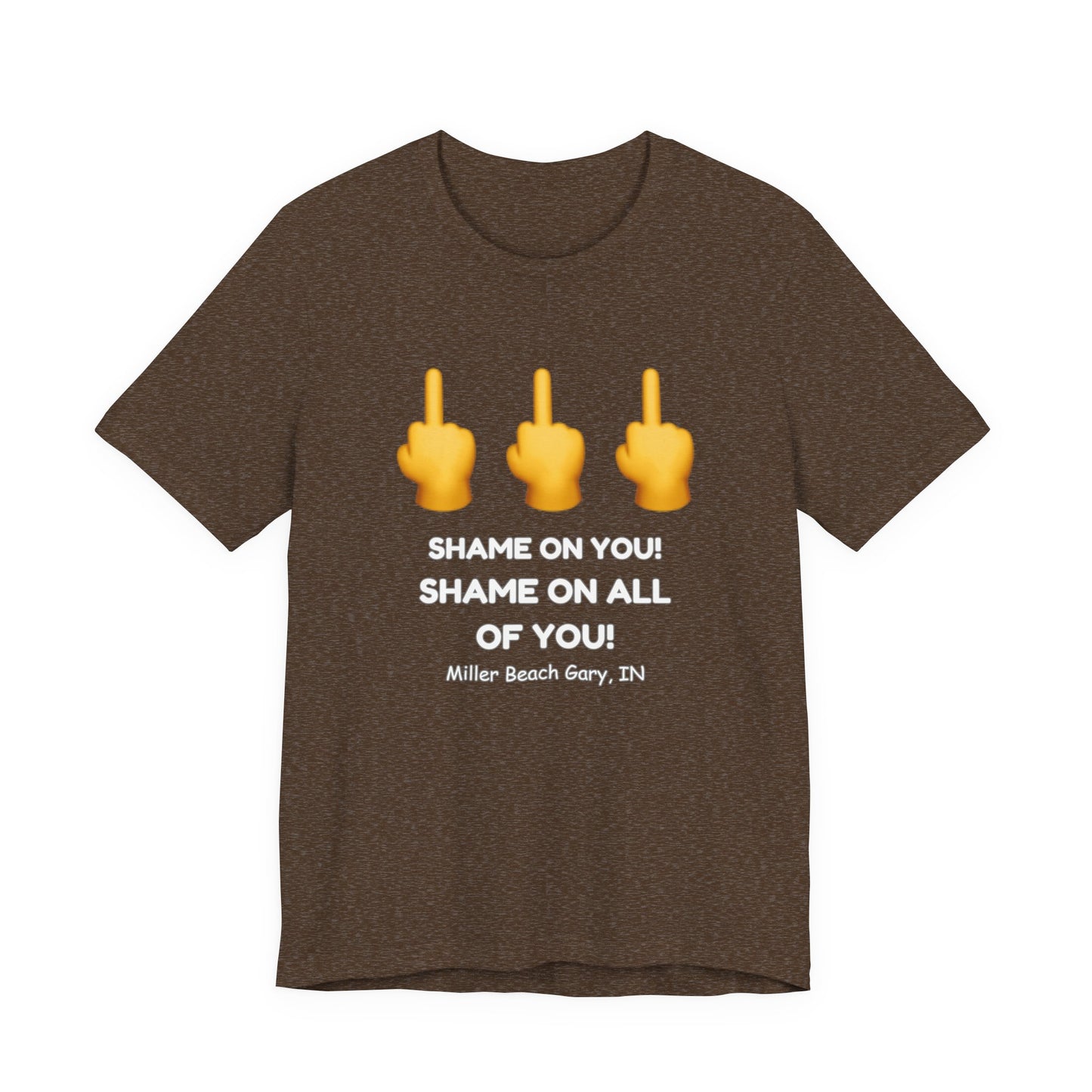 Shame on You! Shame on all of You! Miller Beach, Gary, IN Unisex T-Shirt