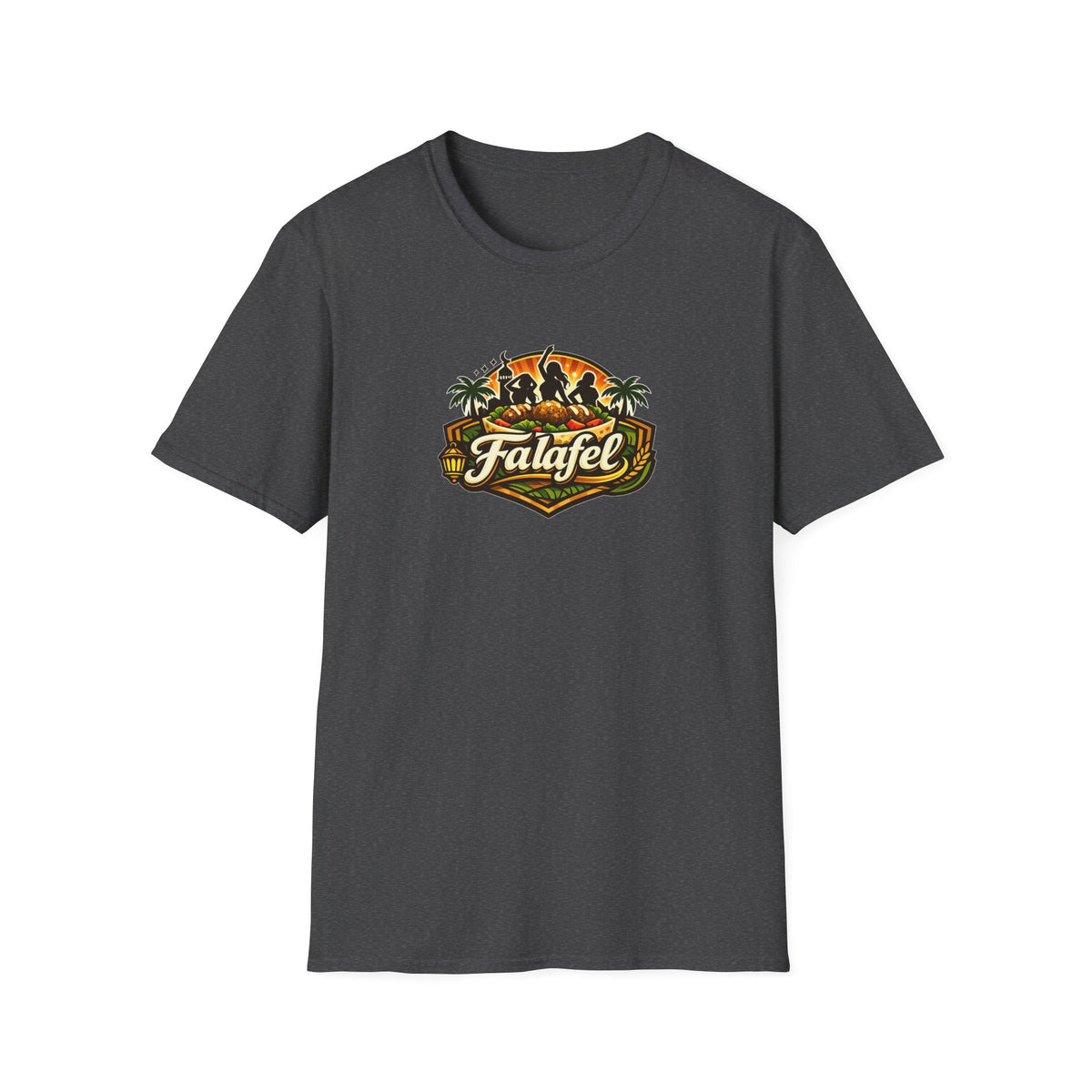 Falafel Brothel - All In Jest Trivia T-Shirt — Vintage Tropical Falafel Logo Tee