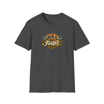 Falafel Brothel - All In Jest Trivia T-Shirt — Vintage Tropical Falafel Logo Tee