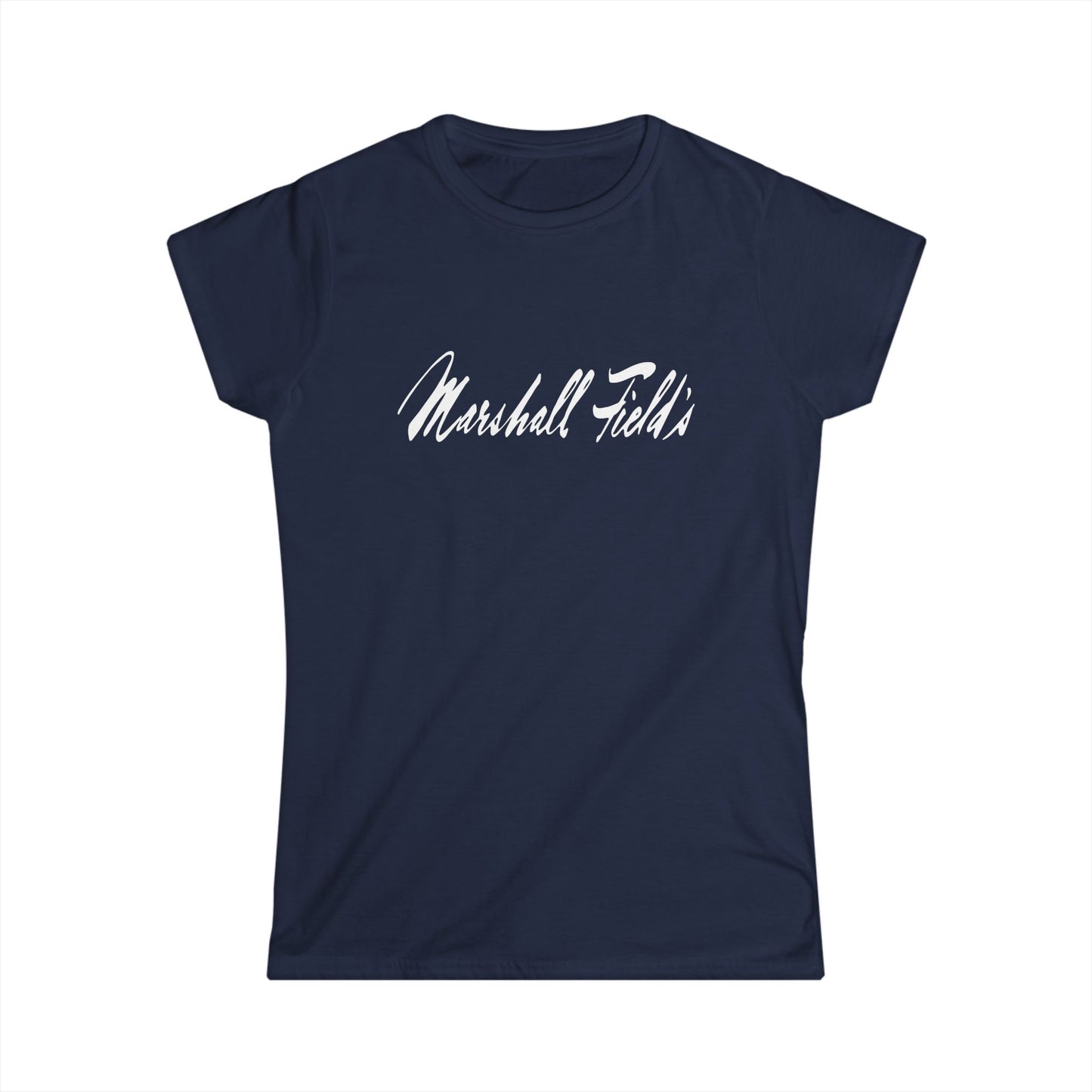 Marshall Fields 1980s Logo Women's Tee — Vintage Handwritten Logo T‑Shirt