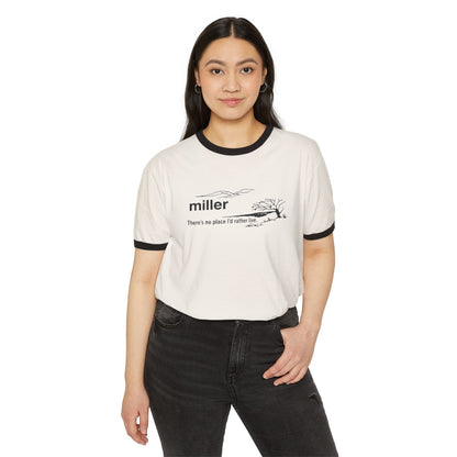 Vintage "Miller – There’s No Place I’d Rather Live" Ringer Tee