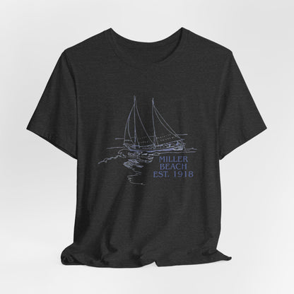 Miller Beach Est. 1918 Sailboat Tee