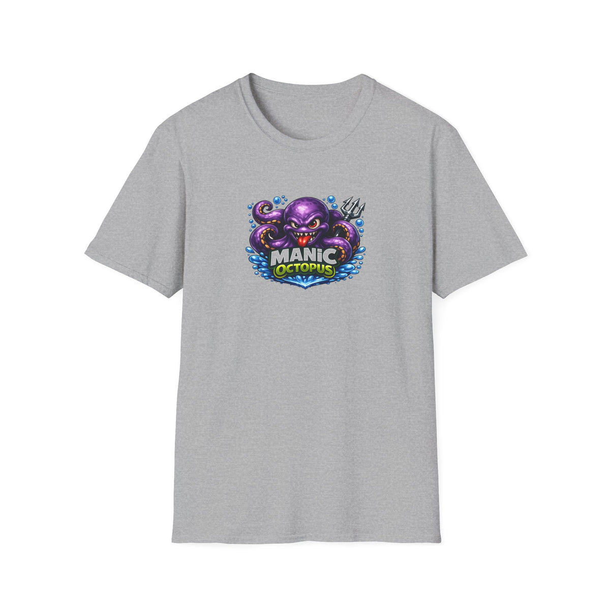Manic Octopus - All in Jest Trivia Team T-Shirt — Vibrant Purple Octopus Design