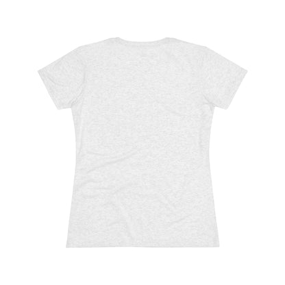 A women's triblend tee by Printify in light gray, featuring a casual and minimalist design that captures the essence of vintage style with a centered 1980s Retro Kmart logo on the front.