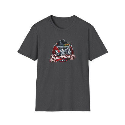 Smartini's All In Jest Trivia Team — Retro Cocktail Cat Logo Tee