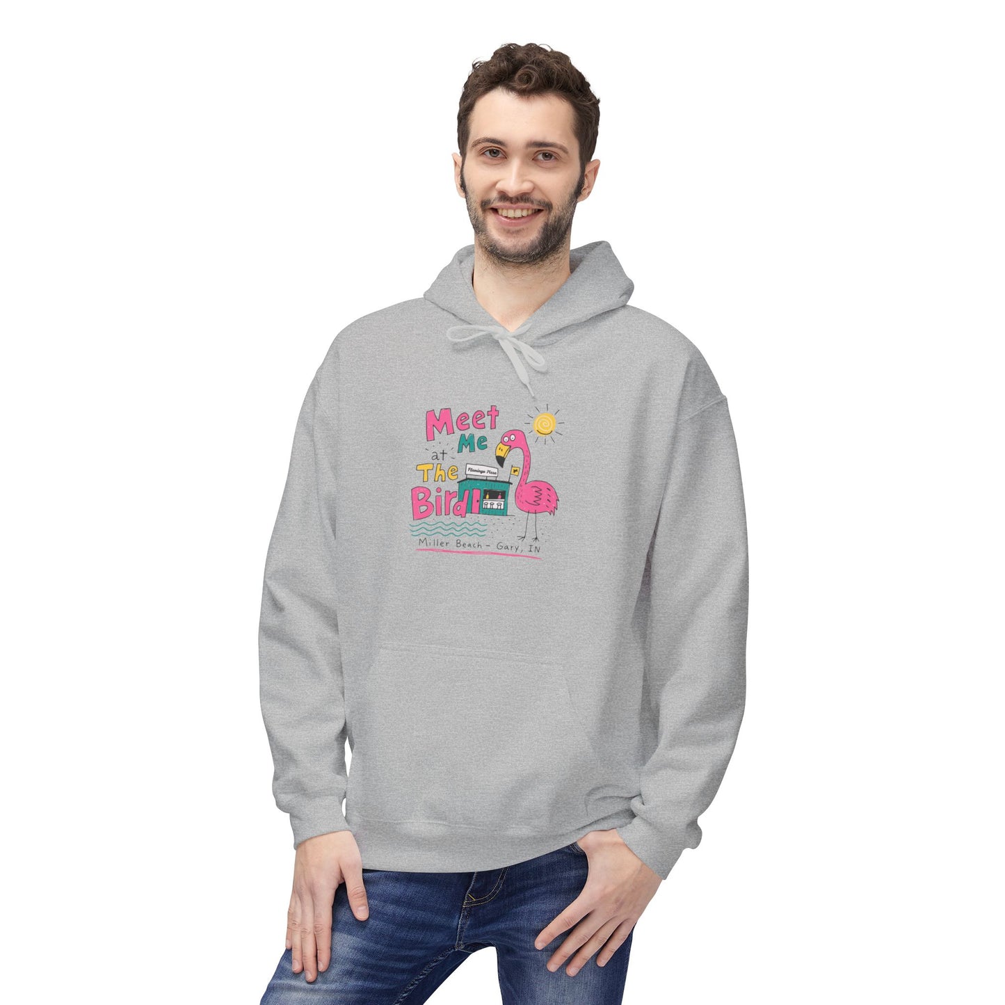 Meet Me At The Birdie Flamingo Hoodie