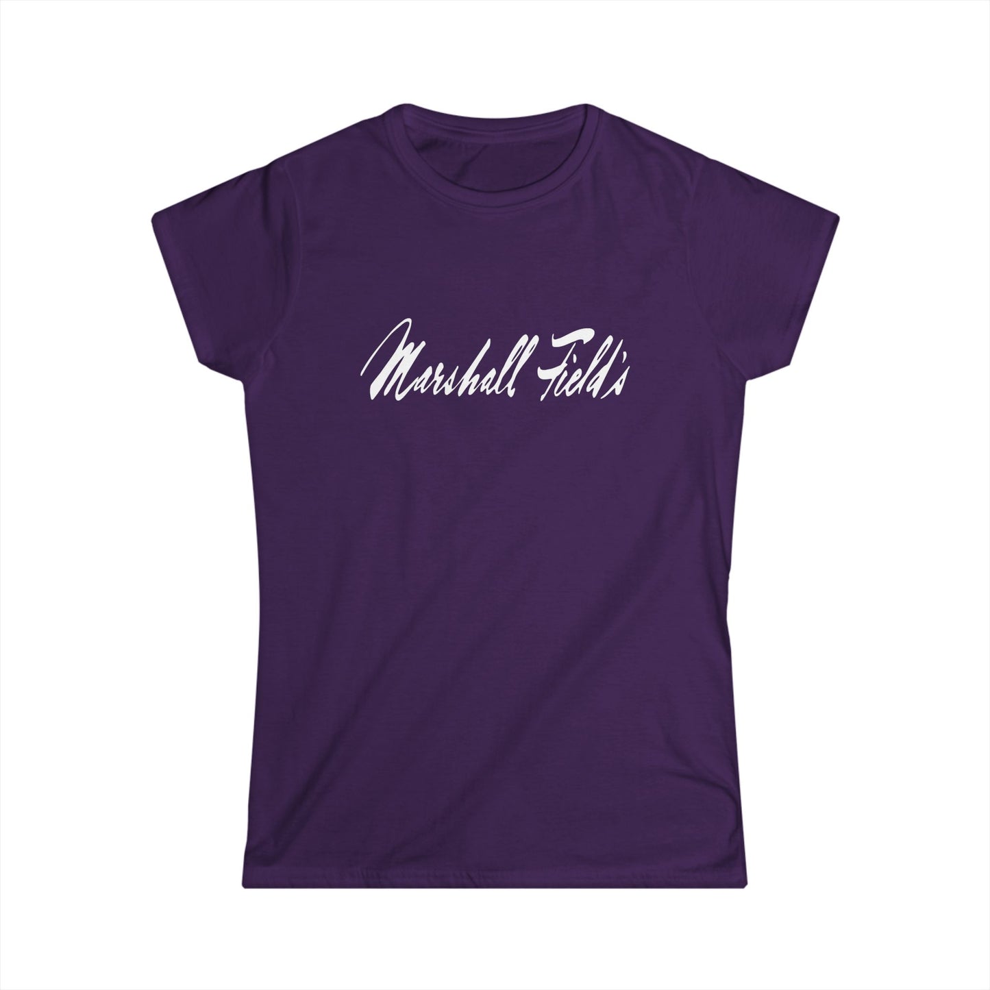 Marshall Fields 1980s Logo Women's Tee — Vintage Handwritten Logo T‑Shirt