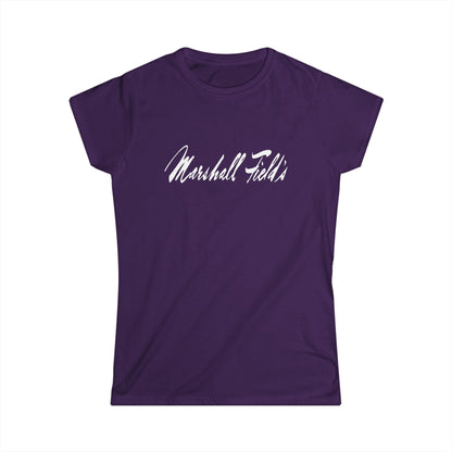 Marshall Fields 1980s Logo Women's Tee — Vintage Handwritten Logo T‑Shirt