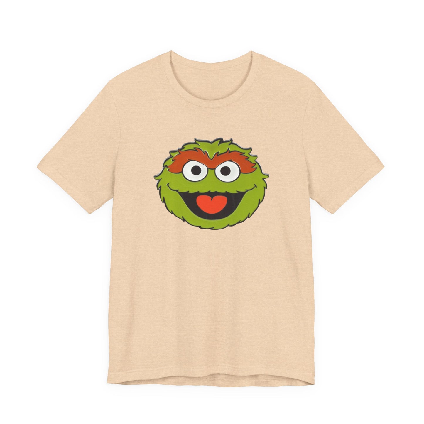 Playful Oscar the Grouch Tee - Unisex Jersey Short Sleeve Shirt, Fun Graphic Top, Casual Wear, Gift for Fans, Comic Collectibles