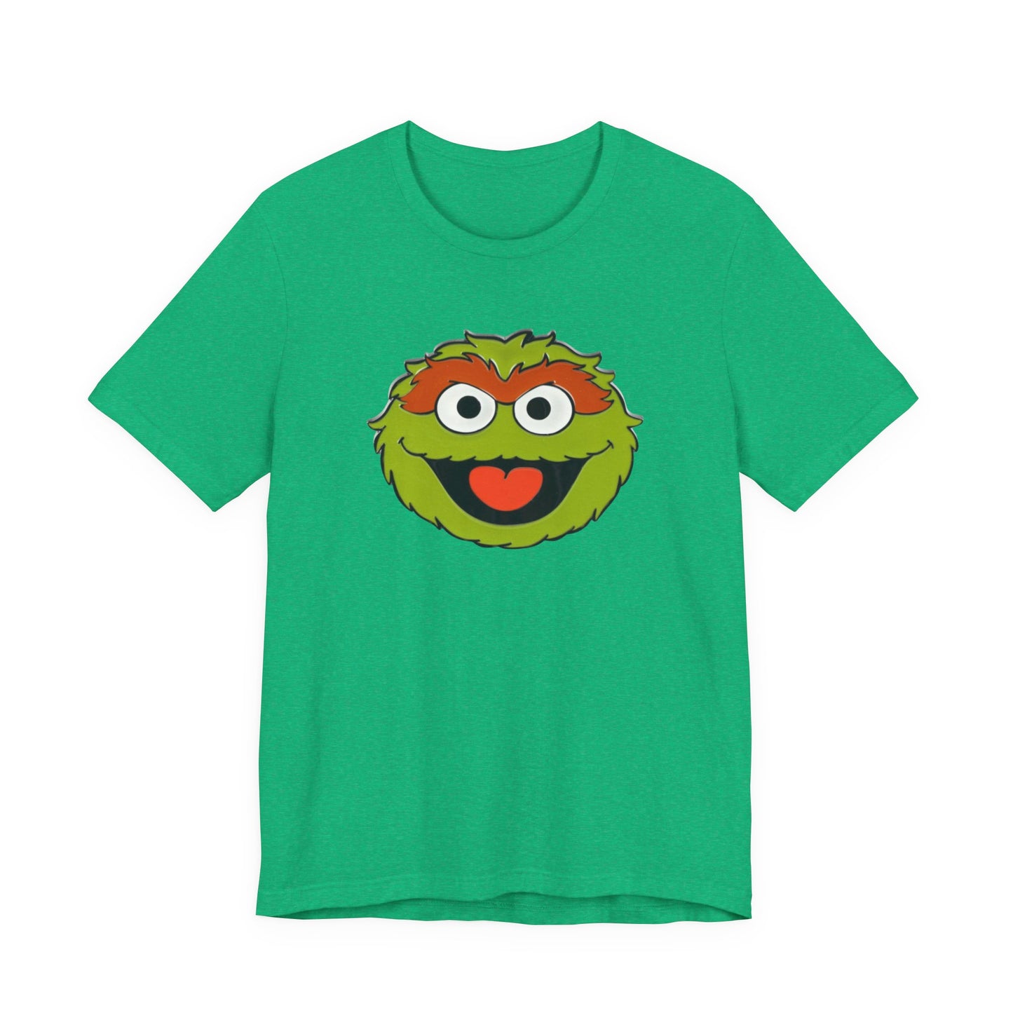 Playful Oscar the Grouch Tee - Unisex Jersey Short Sleeve Shirt, Fun Graphic Top, Casual Wear, Gift for Fans, Comic Collectibles