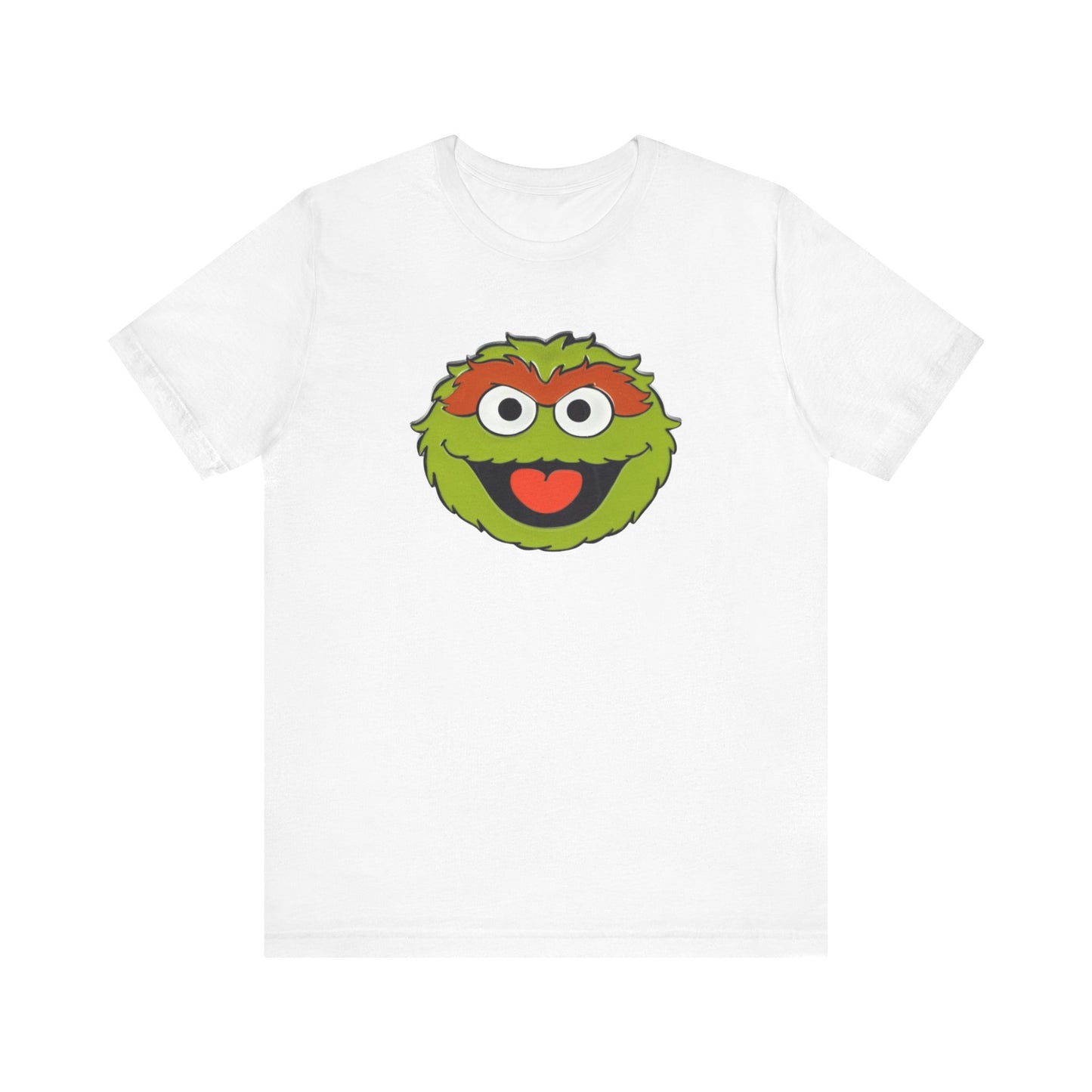 Playful Oscar the Grouch Tee - Unisex Jersey Short Sleeve Shirt, Fun Graphic Top, Casual Wear, Gift for Fans, Comic Collectibles